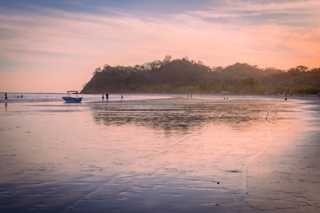 Coucher soleil plage de Samara
