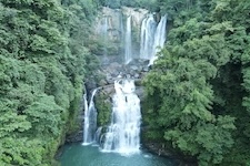 Cascade de Nauyaca vue du ciel