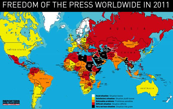 Liberté de la presse dans le monde